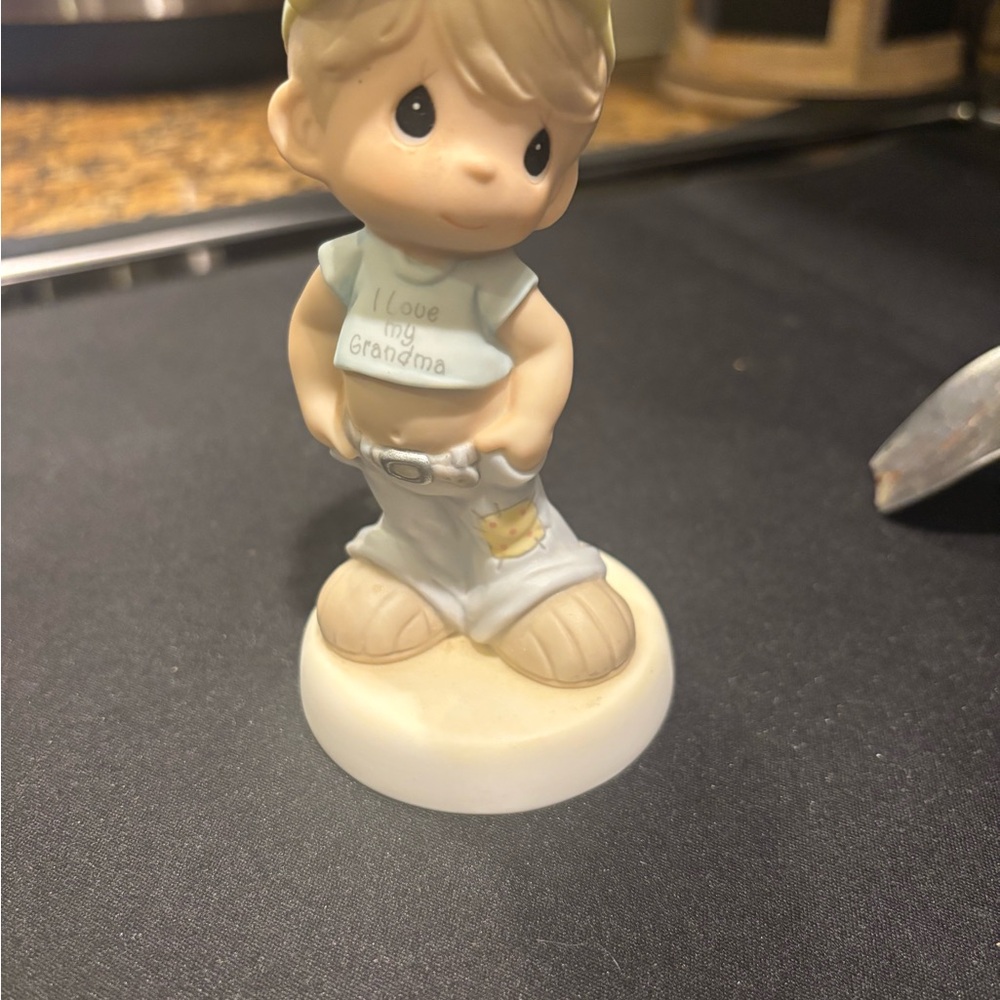 Precious Moments Figurine with Blue and White Outfit